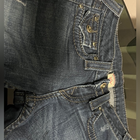 Tue Religion medium wash Swarovski button jeans - Picture 2 of 8